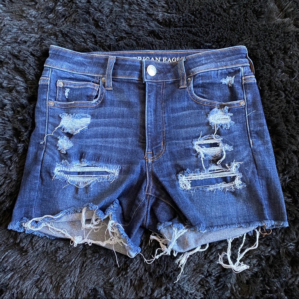 AMERICAN EAGLE SUPER STRETCH HIGH WAIST SHORTS
